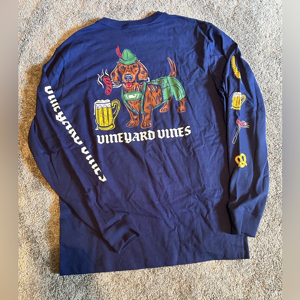 Vineyard Vines Oktoberfest Weiner Dog LS Shirt
